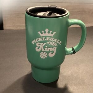 NWOT Mint Green “Pickle all King” Travel Mug with Handle